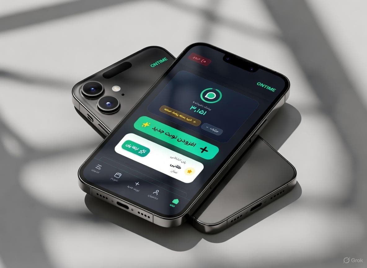 پنل مدیریت سامانه نوبت دهی آنلاین آنتایم ویژه کسب و کارهای خدماتی